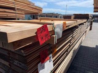 Ca. 19x Douglas Regels Geschaafd, 40x70mm, lengte 500cm